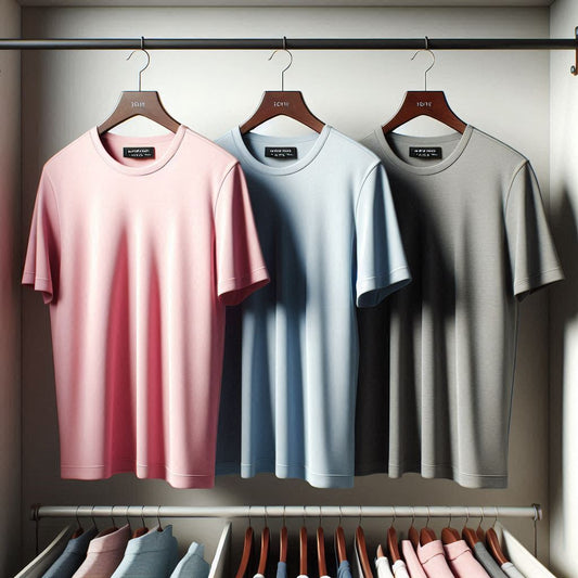 Fifth Avenue Pack of 3 Mens Plain LBlue Pink Grey T-Shirts FAMTSB10