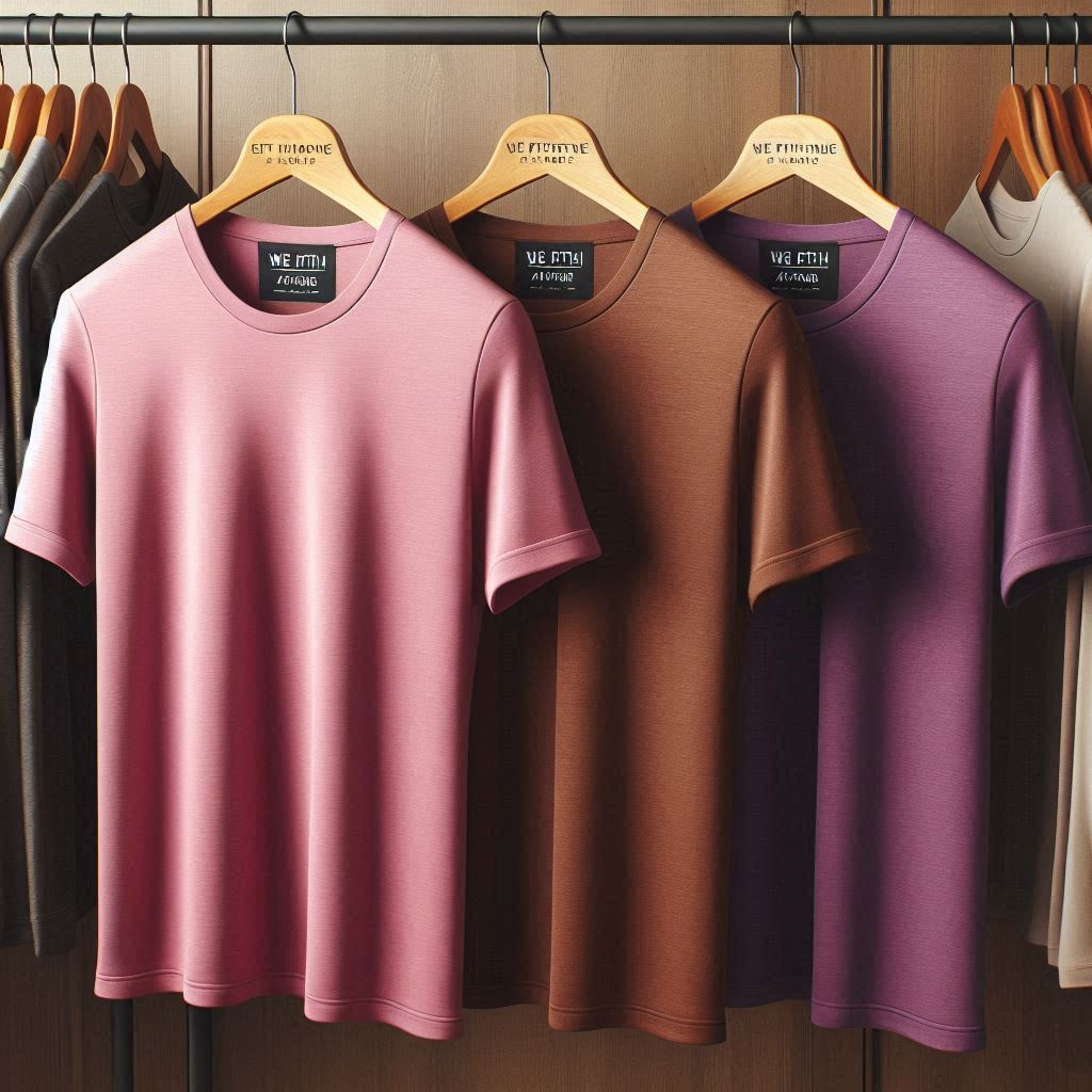 Fifth Avenue Pack of 3 Womens Plain Boyfriend Brown Pink Purple T-Shirts FAWNBTS19