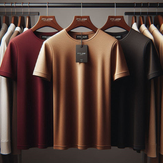 Fifth Avenue Pack of 3 Mens Plain Brown Black Maroon T-Shirts FAMTSB21