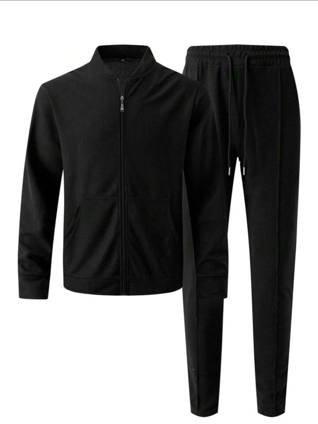 Fifth Avenue Mens Jacket and Pants Set FAMJAPNS2 - Black